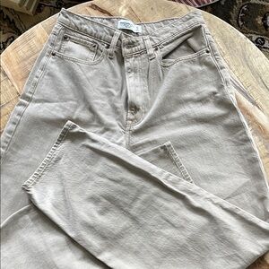 Abercrombie & Fitch High Rise Jeans in Tan